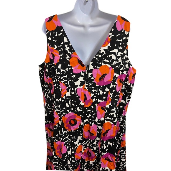 Jones Studio Floral Print Sleeveless V Neck Midi Dress Elegant Feminine Size 20W - Picture 10 of 11